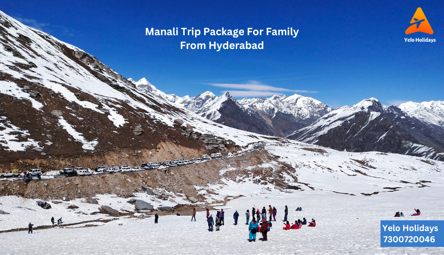 Manali Trip Package for Family from Hyderabad" - Family enjoying a scenic view in Manali during their trip.